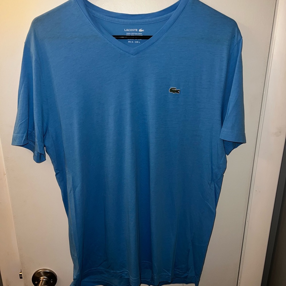 Lacoste v-neck Pima cotton tee